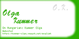 olga kummer business card